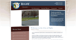 Desktop Screenshot of cityofrigby.com