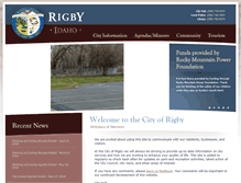Tablet Screenshot of cityofrigby.com